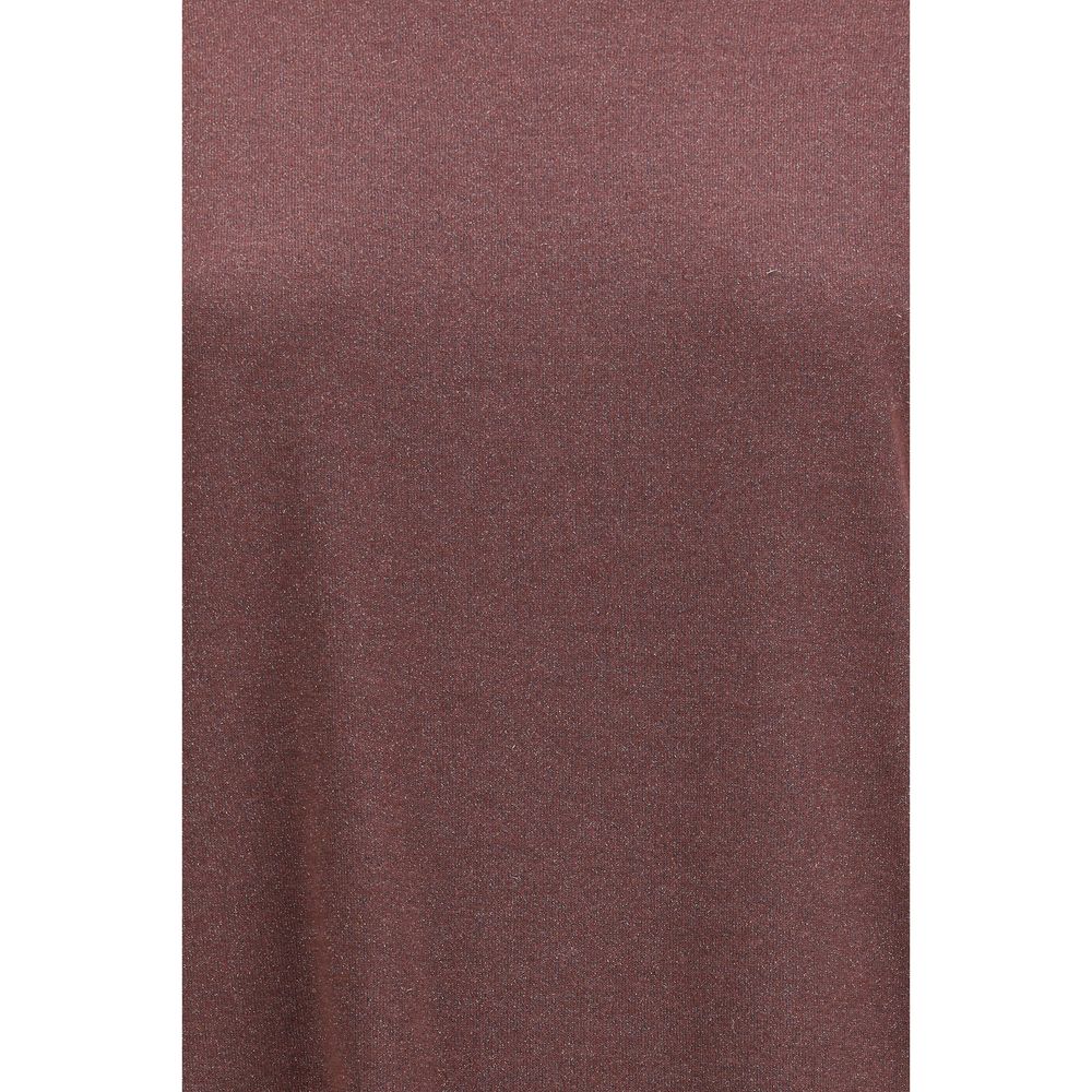 Brunello Cucinelli Bordeaux Nylon T-Shirt - Elegant Casual Wear