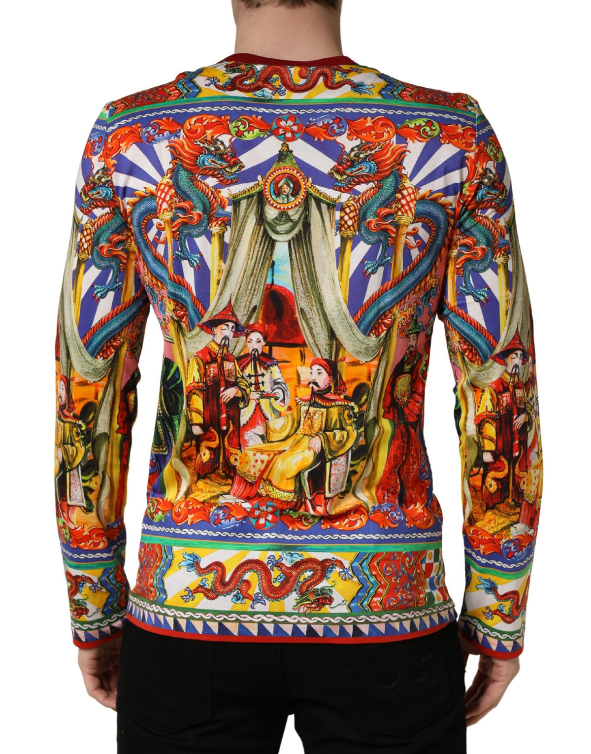 T-shirt homme manches longues Dolce & Gabbana multicolore Teatro Dei Pupi
