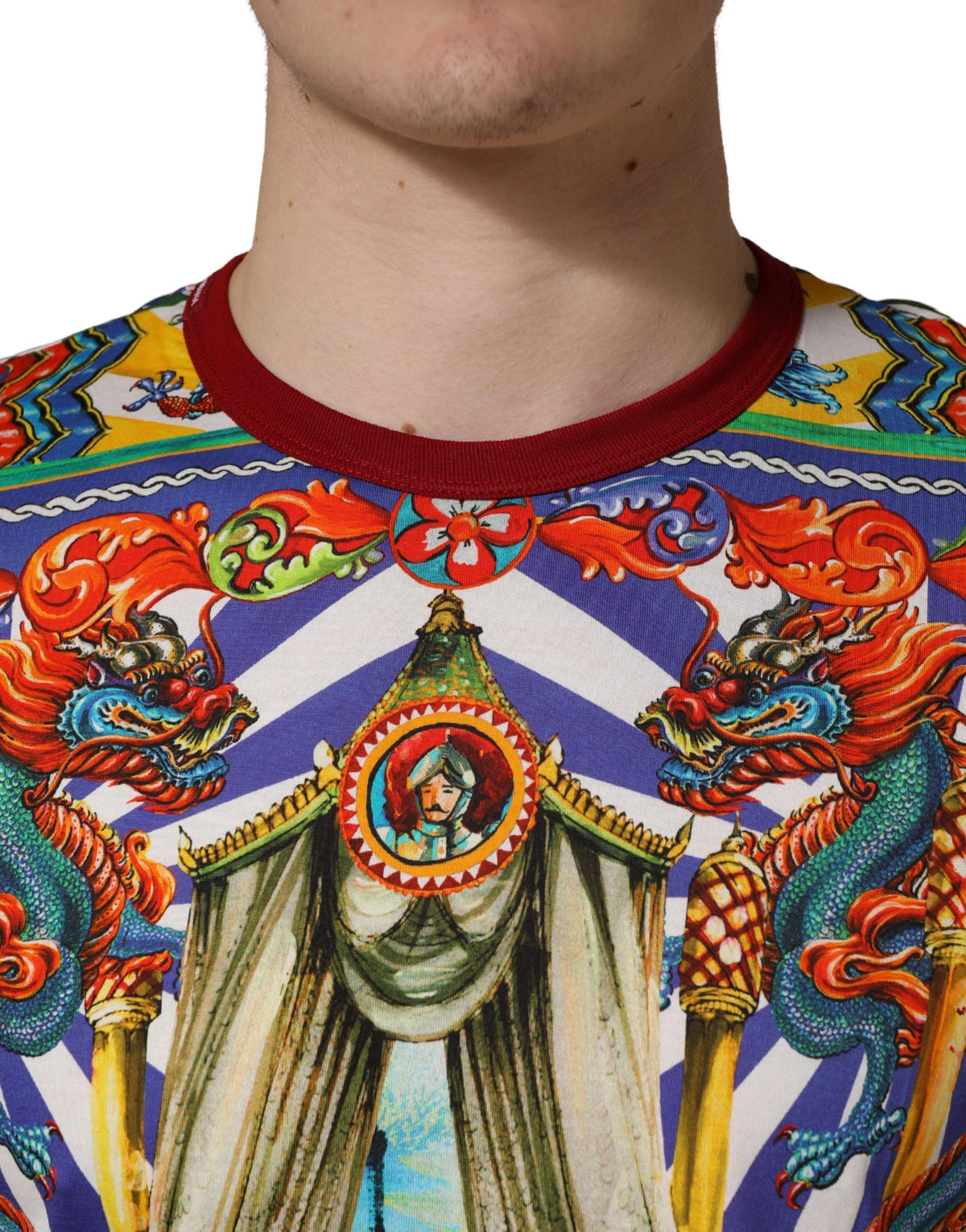 T-shirt homme manches longues Dolce & Gabbana multicolore Teatro Dei Pupi