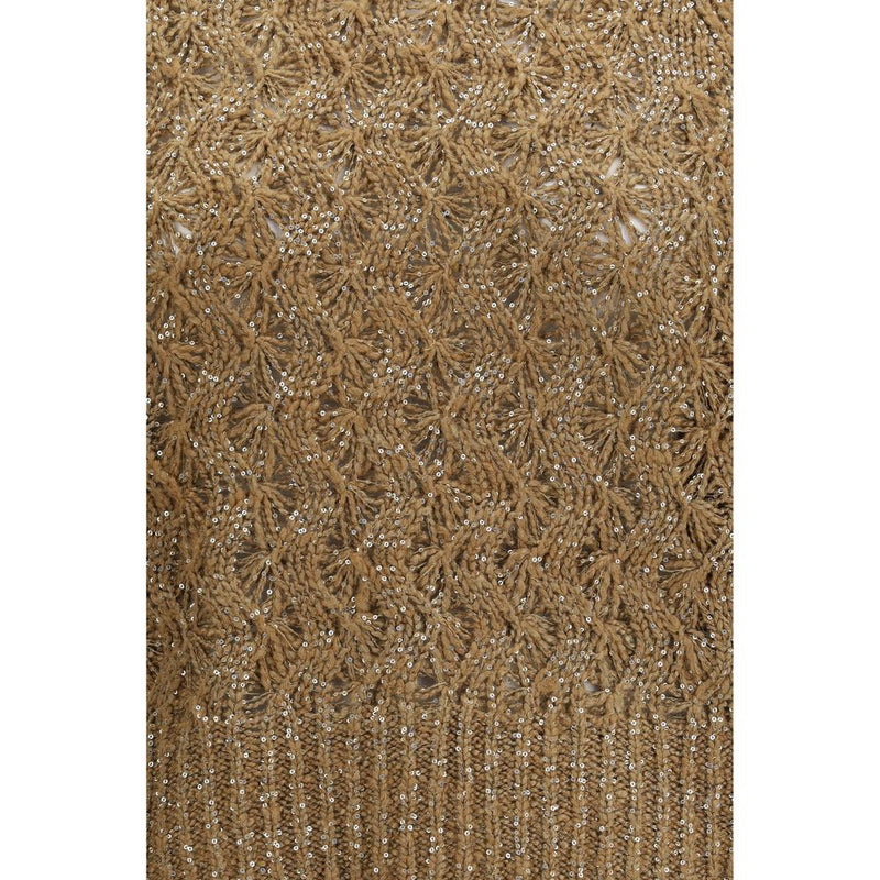 Brunello Cucinelli Beige Silk Sweatshirt for Women