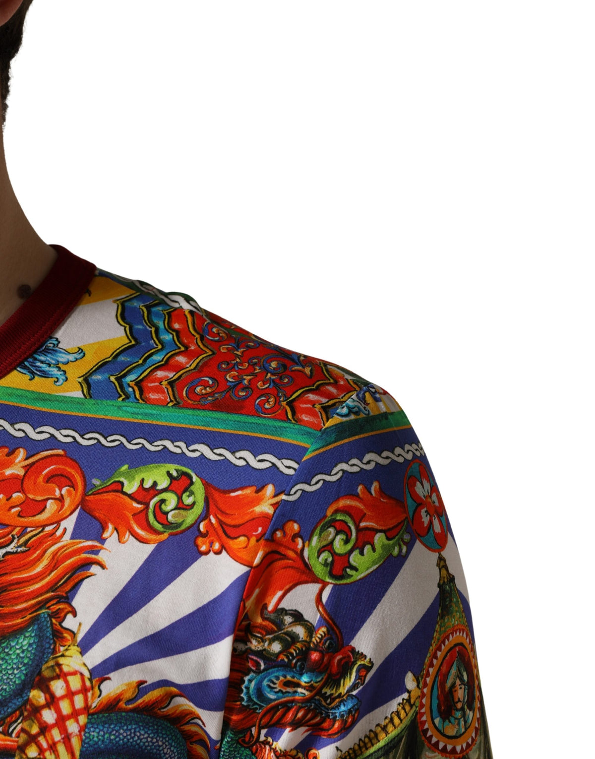 T-shirt homme manches longues Dolce & Gabbana multicolore Teatro Dei Pupi