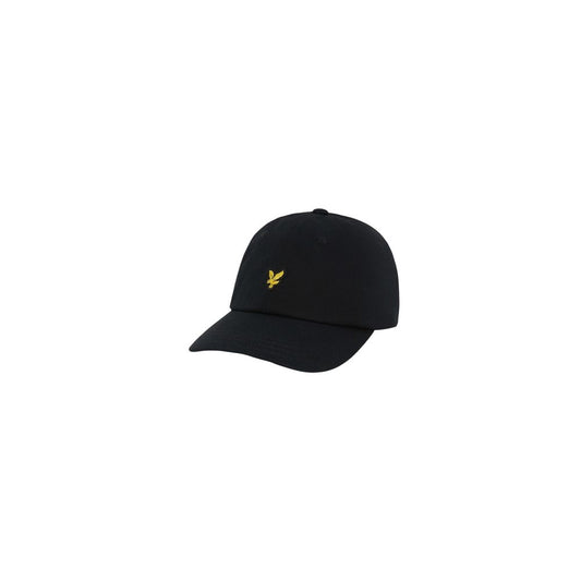 Lyle & Scott Black Cotton Baseball Cap for Men