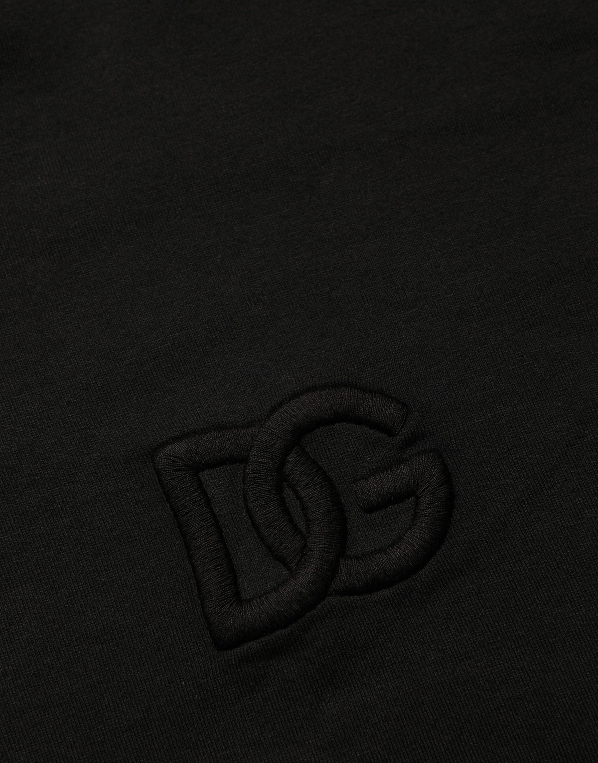 T-shirt Dolce & Gabbana en coton noir à manches courtes et col rond