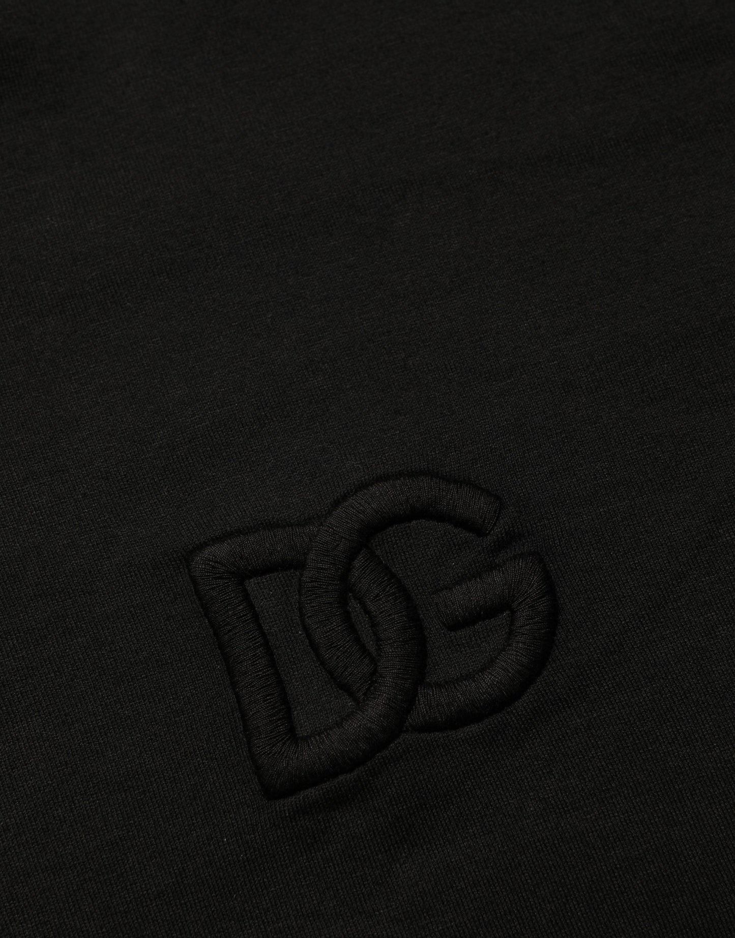T-shirt Dolce & Gabbana en coton noir à manches courtes et col rond