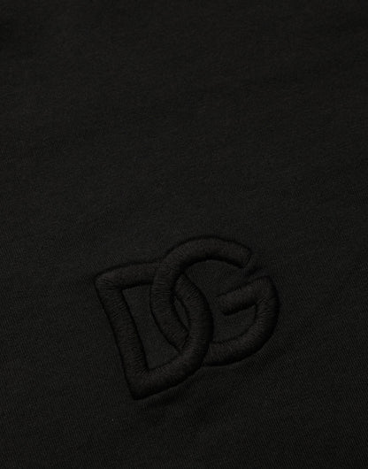 T-shirt Dolce & Gabbana en coton noir à manches courtes et col rond
