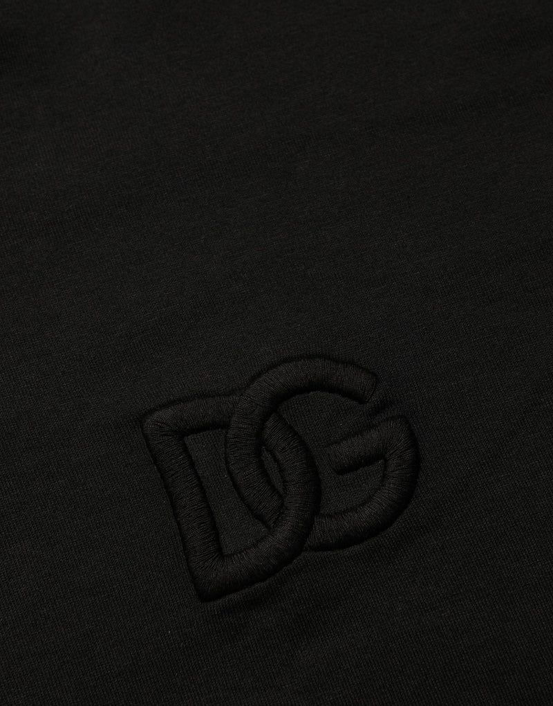 Dolce & Gabbana Black Cotton Short Sleeves Crew Neck  T-shirt