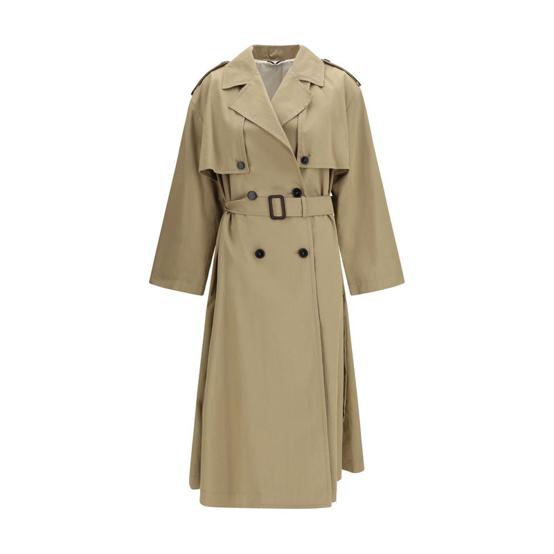 Max Mara Beige Cotton Trench Coat for Women