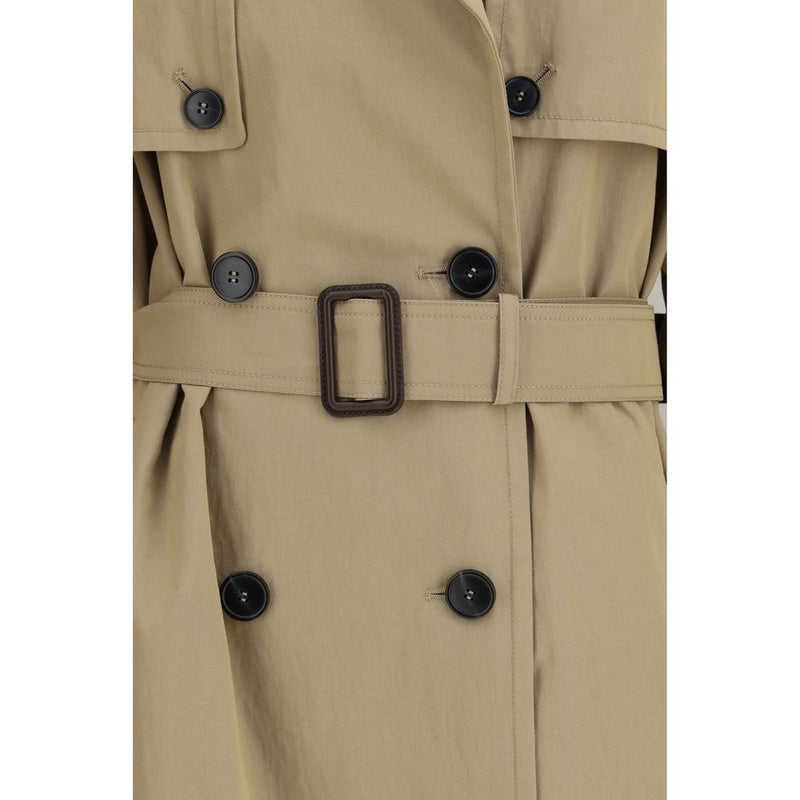 Max Mara Beige Cotton Trench Coat for Women