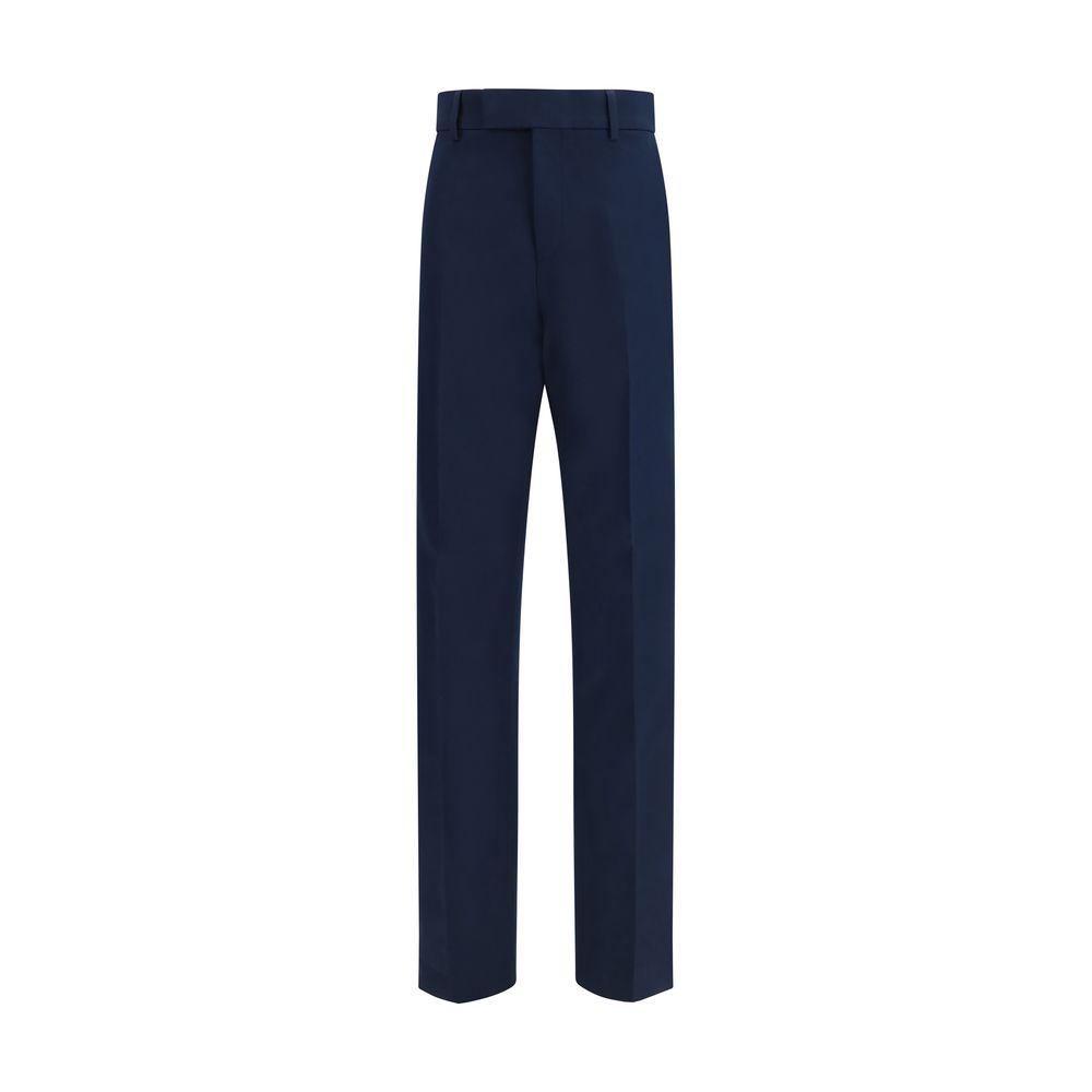 Pantalon chino en coton bleu Ferragamo