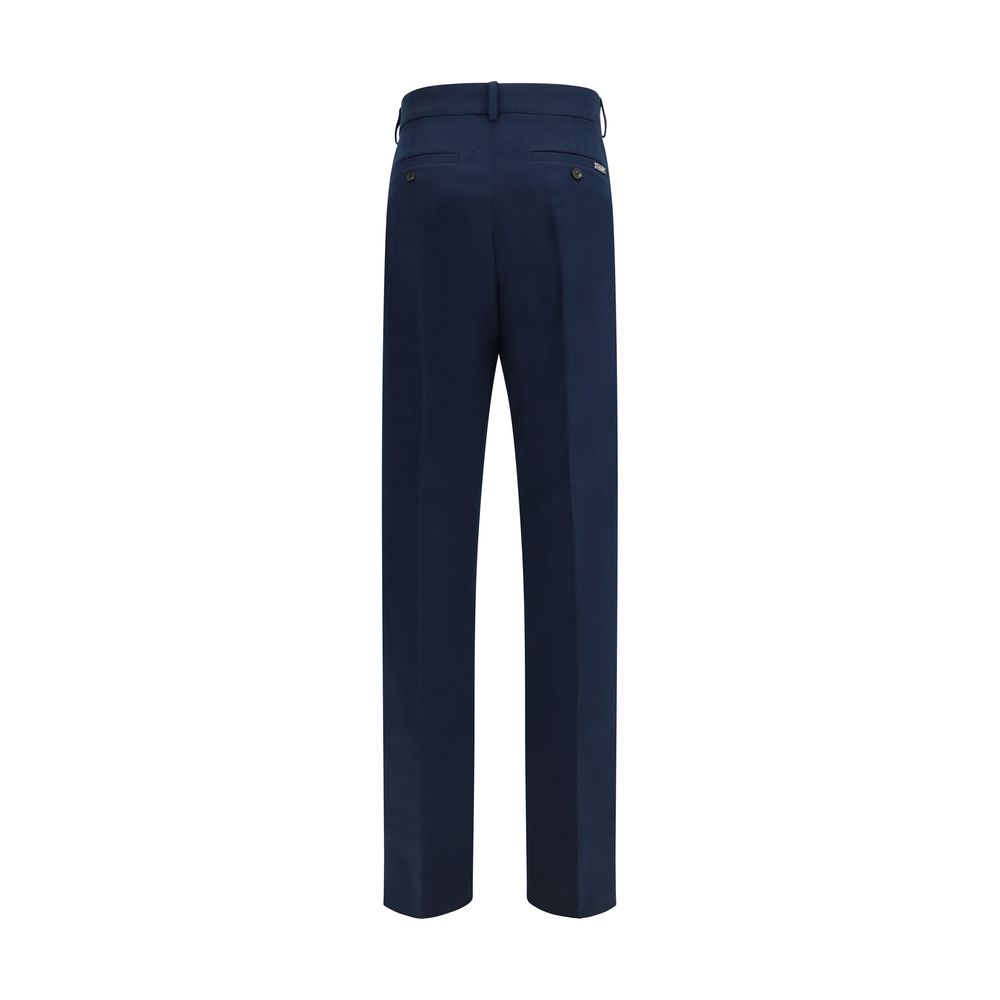 Pantalon chino en coton bleu Ferragamo