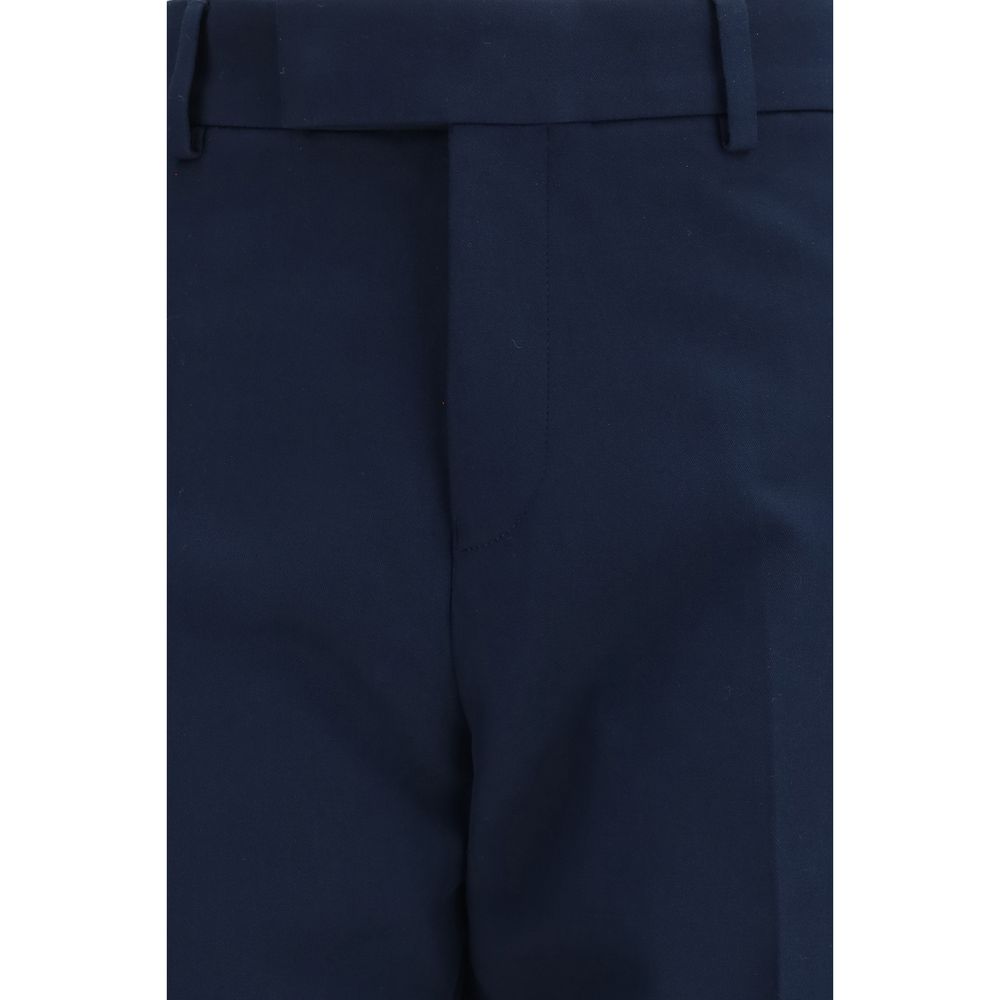 Pantalon chino en coton bleu Ferragamo