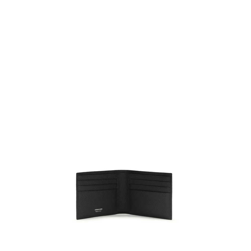 Portefeuille Ferragamo Bos Taurus en cuir de veau noir