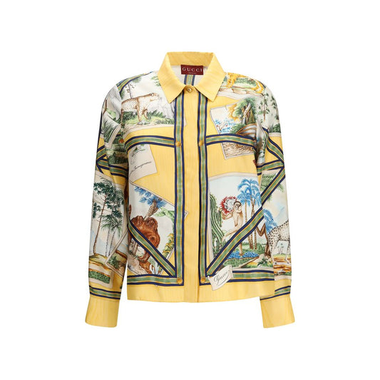 Gucci Bicolor Silk Pattern Shirt - SS26