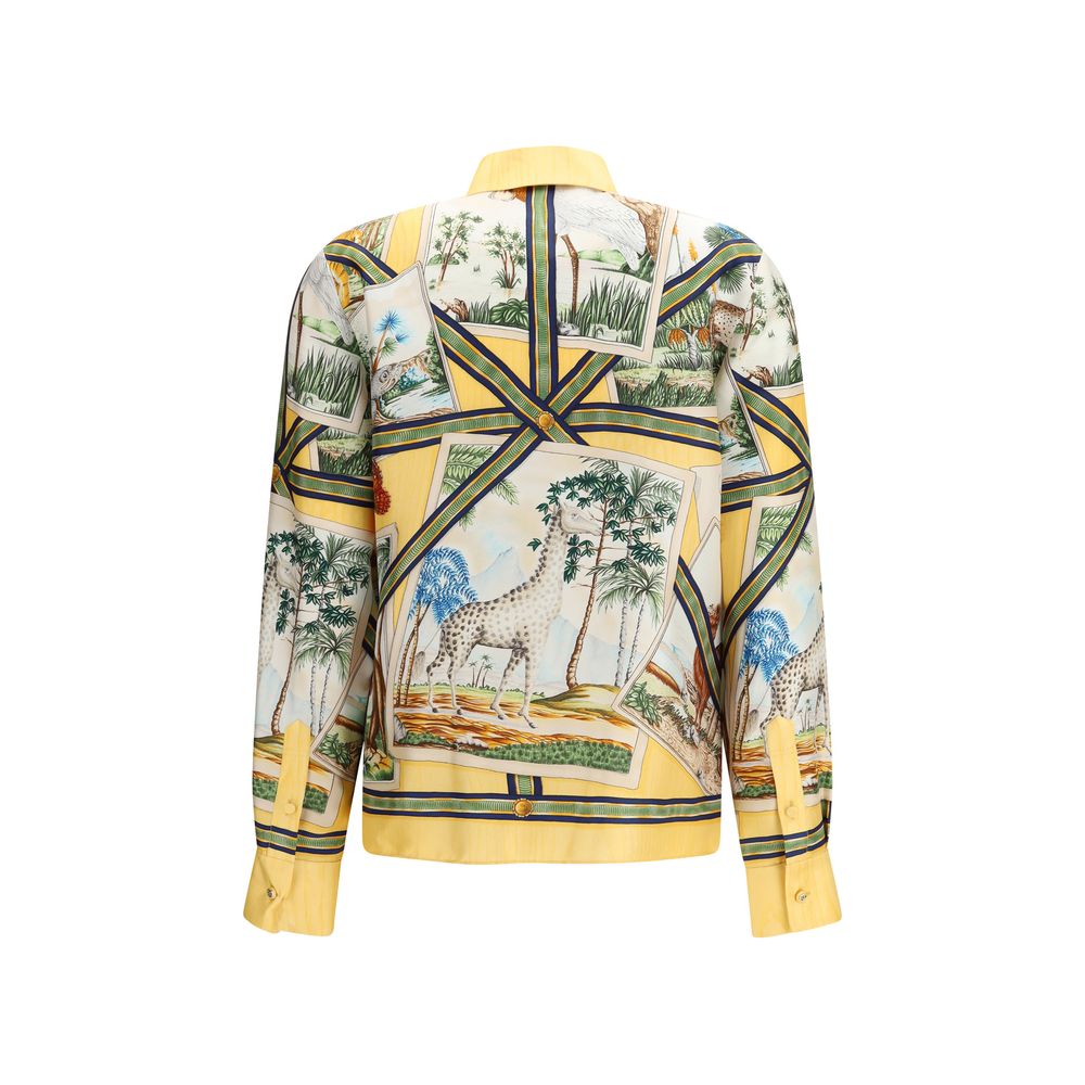 Gucci Bicolor Silk Pattern Shirt - SS26