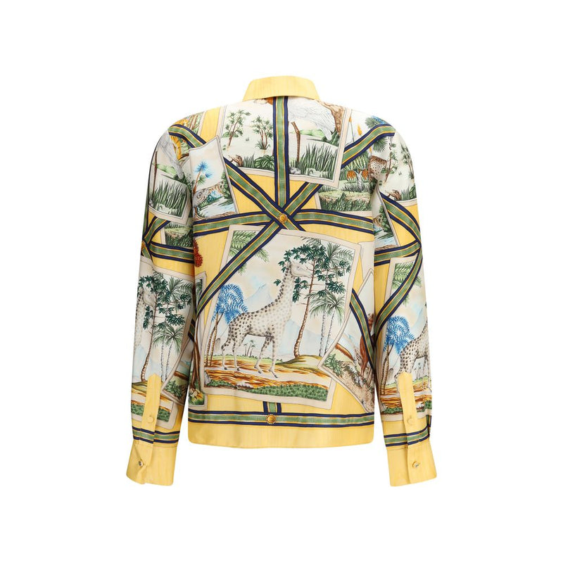 Gucci Bicolor Silk Pattern Shirt - SS26