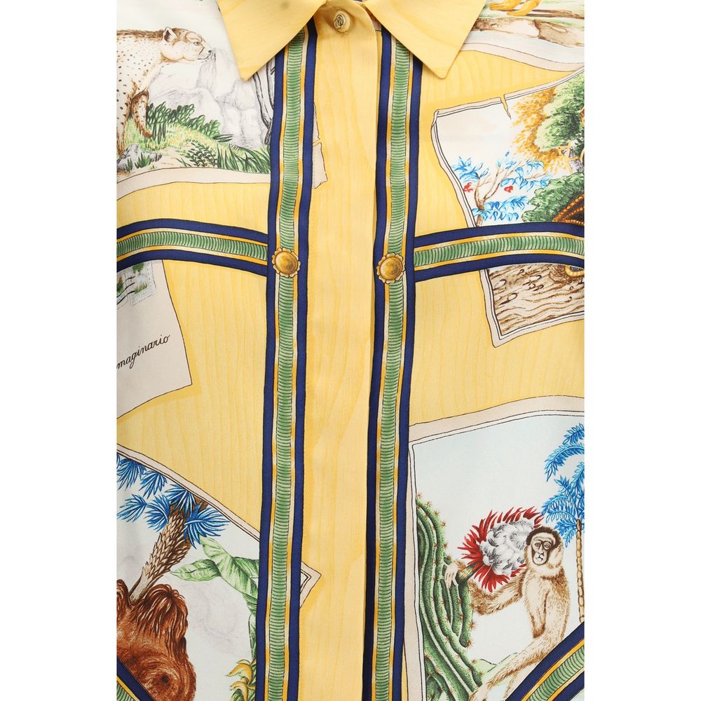 Gucci Bicolor Silk Pattern Shirt - SS26