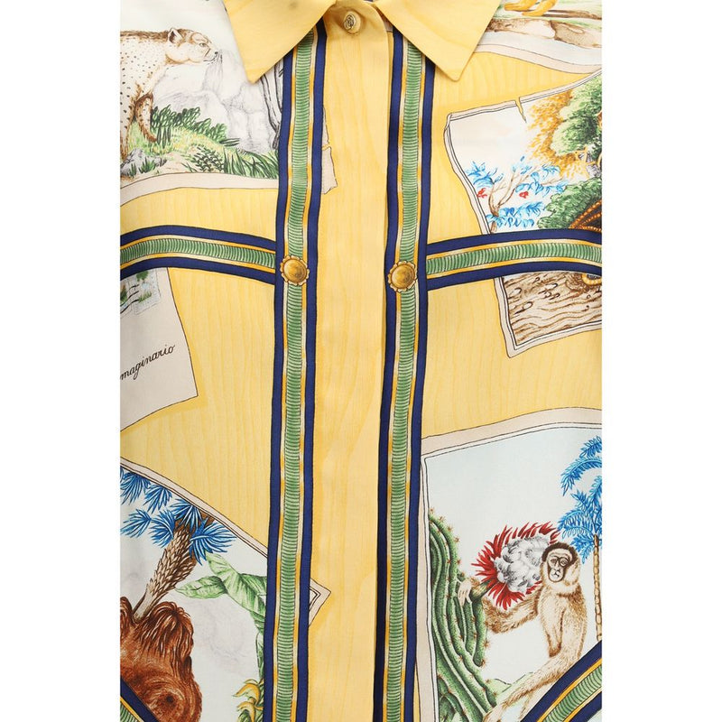 Gucci Bicolor Silk Pattern Shirt - SS26