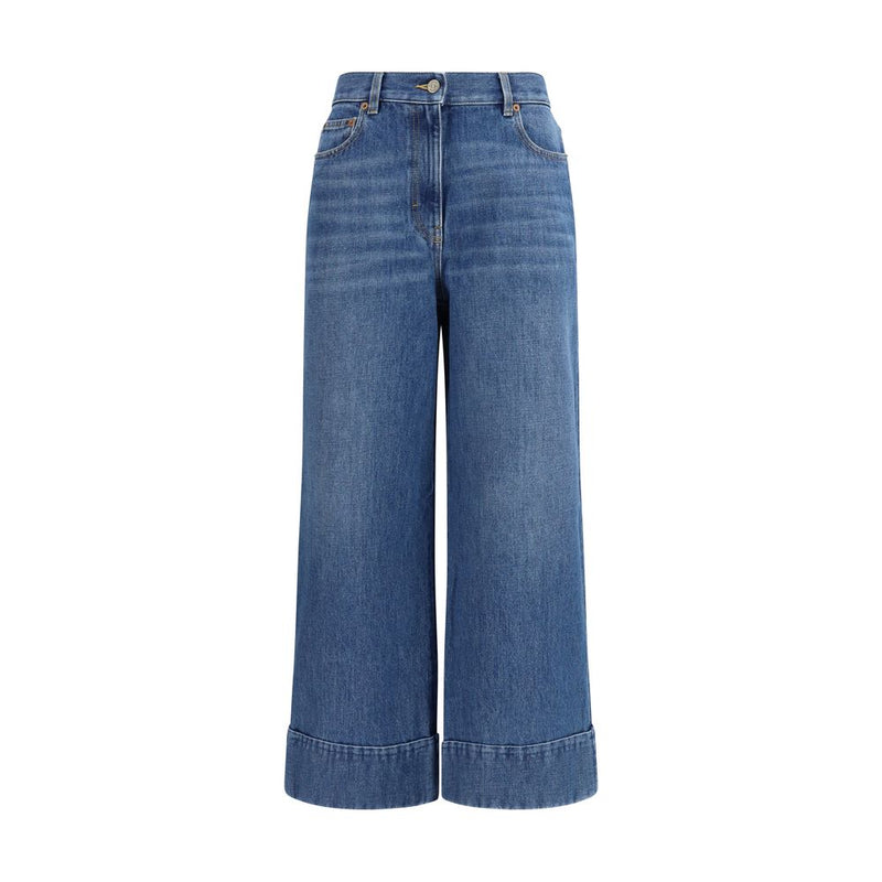 Valentino Garavani Blue Cotton Jeans for Women