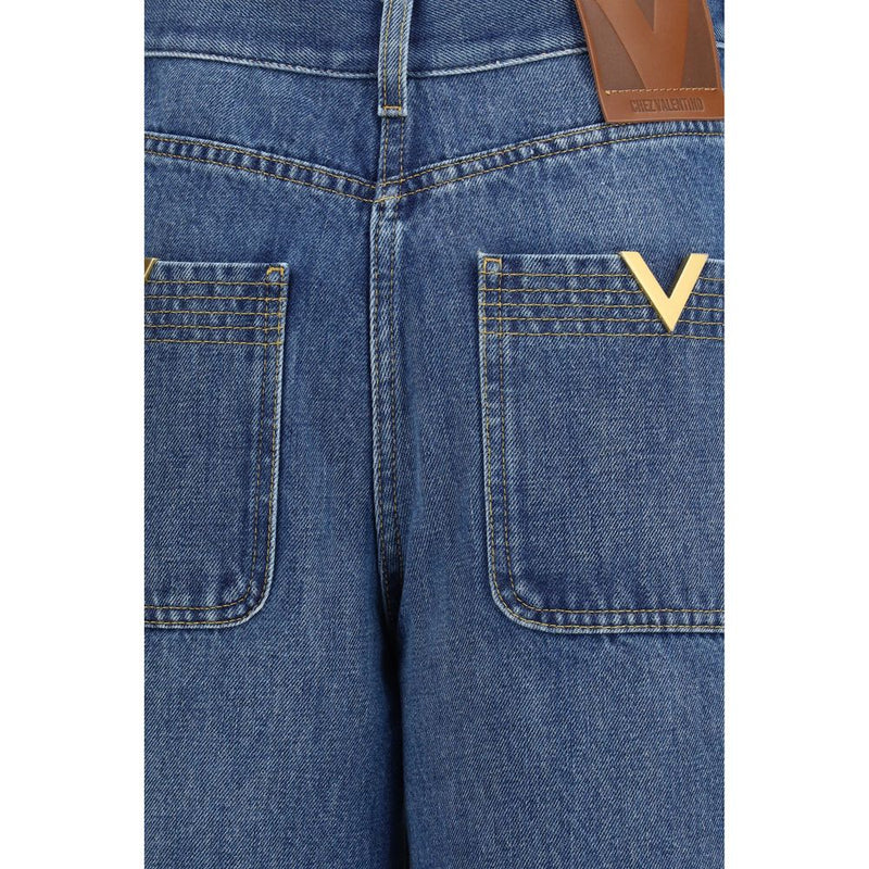 Valentino Garavani Blue Cotton Jeans for Women
