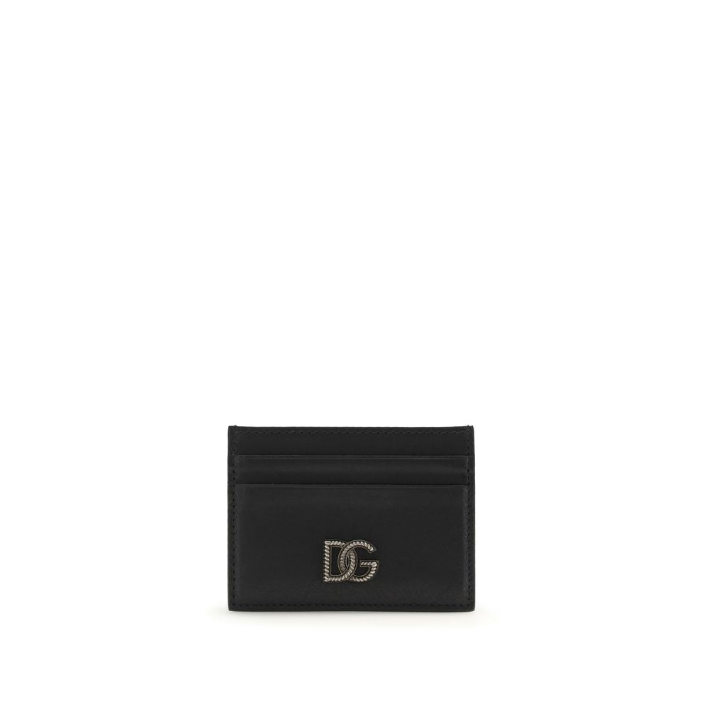Portefeuille Dolce & Gabbana en cuir de veau noir Bos Taurus