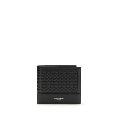 Portefeuille Dolce & Gabbana en cuir de veau noir Bos Taurus