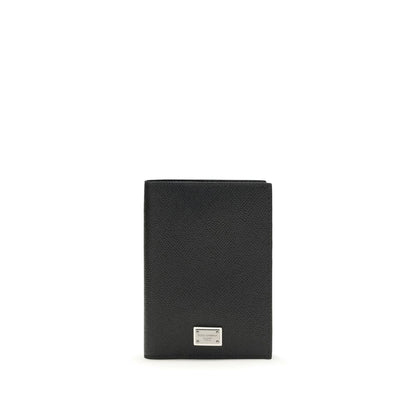 Portefeuille Dolce & Gabbana en cuir de veau noir Bos Taurus