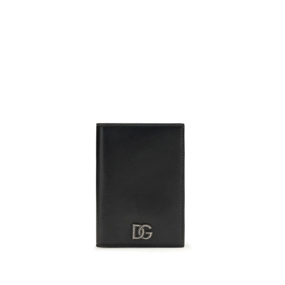 Portefeuille Dolce & Gabbana en cuir de veau noir Bos Taurus