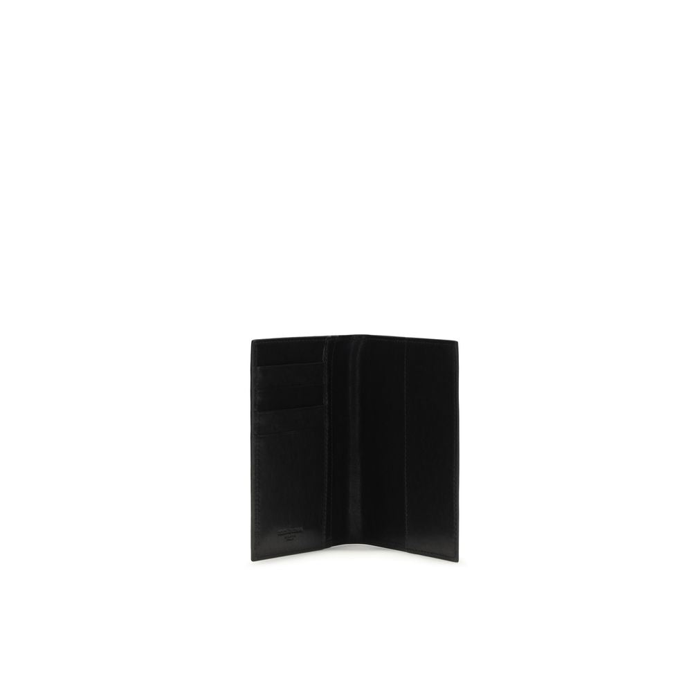 Portefeuille Dolce & Gabbana en cuir de veau noir Bos Taurus
