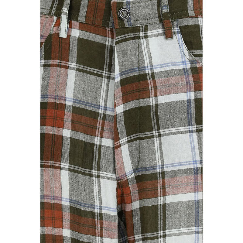 MARBELL Multicolor Linen Casual Pants for Women