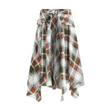 MARBELL Vivienne Multicolor Linen Midi Skirt