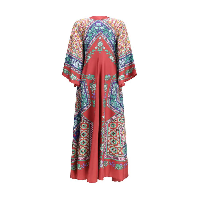 La Double J Magnifico Multicolor Silk Casual Dress
