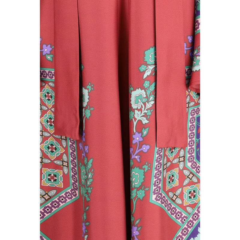 La Double J Magnifico Multicolor Silk Casual Dress
