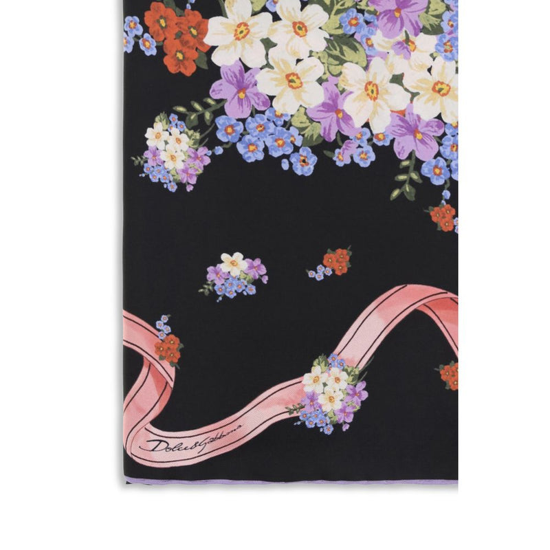 Dolce & Gabbana Multicolor Silk Scarf - Elegant Floral Accessory