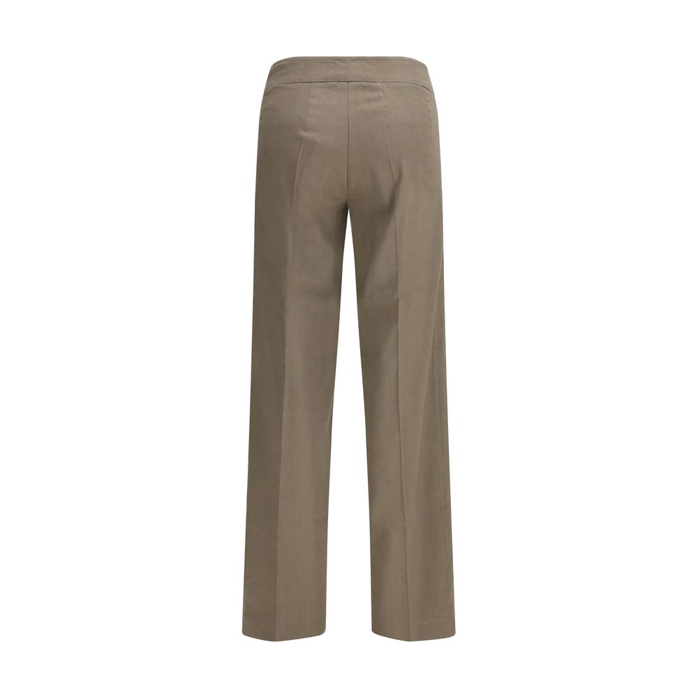 Avenue Montaigne Flavia Beige Linen Casual Pants