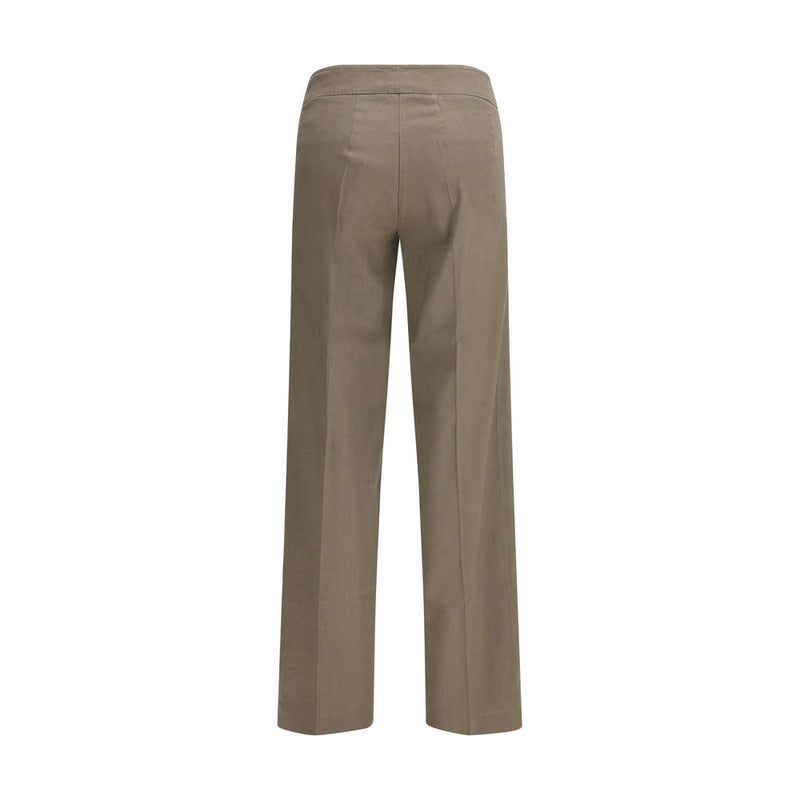 Avenue Montaigne Flavia Beige Linen Casual Pants