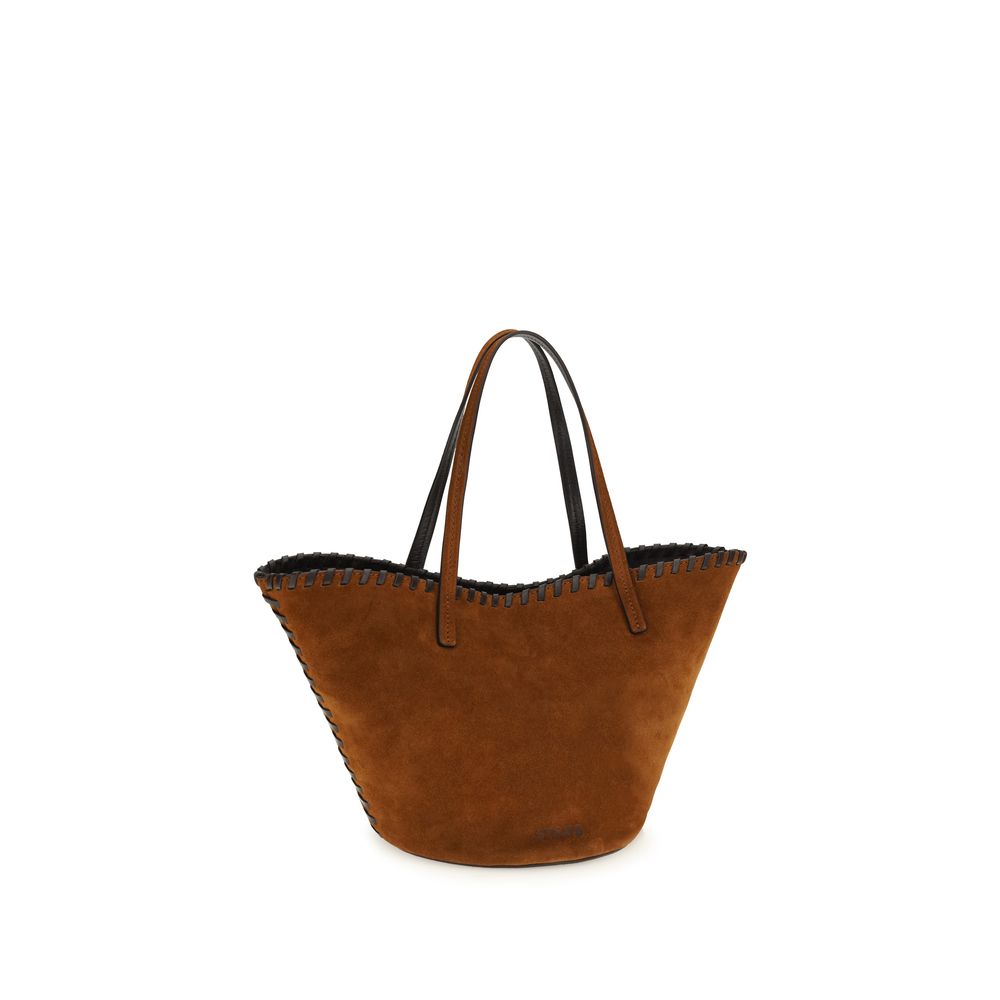 Staud Brown Calf Leather Bos Taurus Shoulder Bag