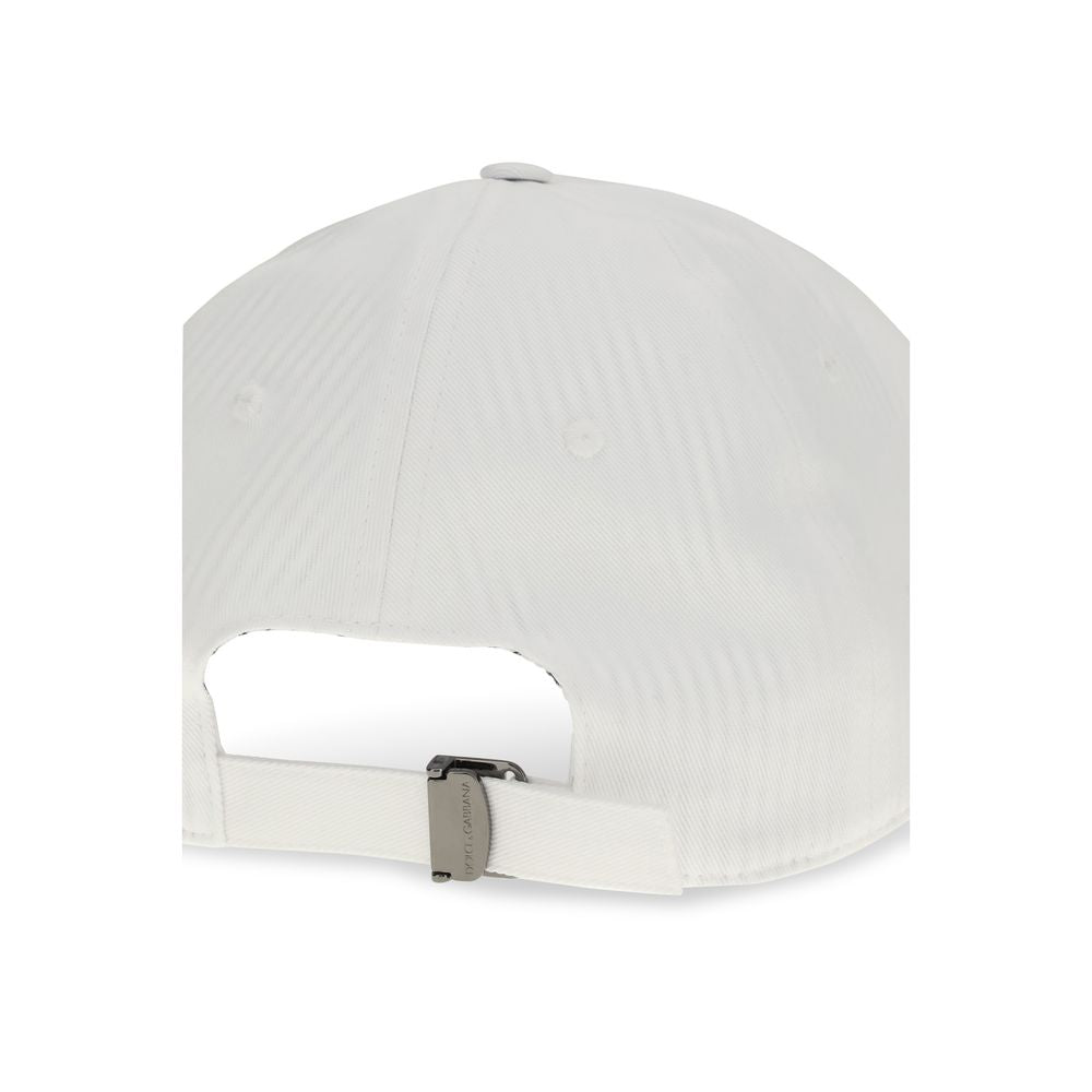 Casquette en coton blanc Dolce & Gabbana