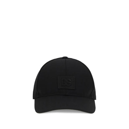 Casquette en coton noir Dolce & Gabbana