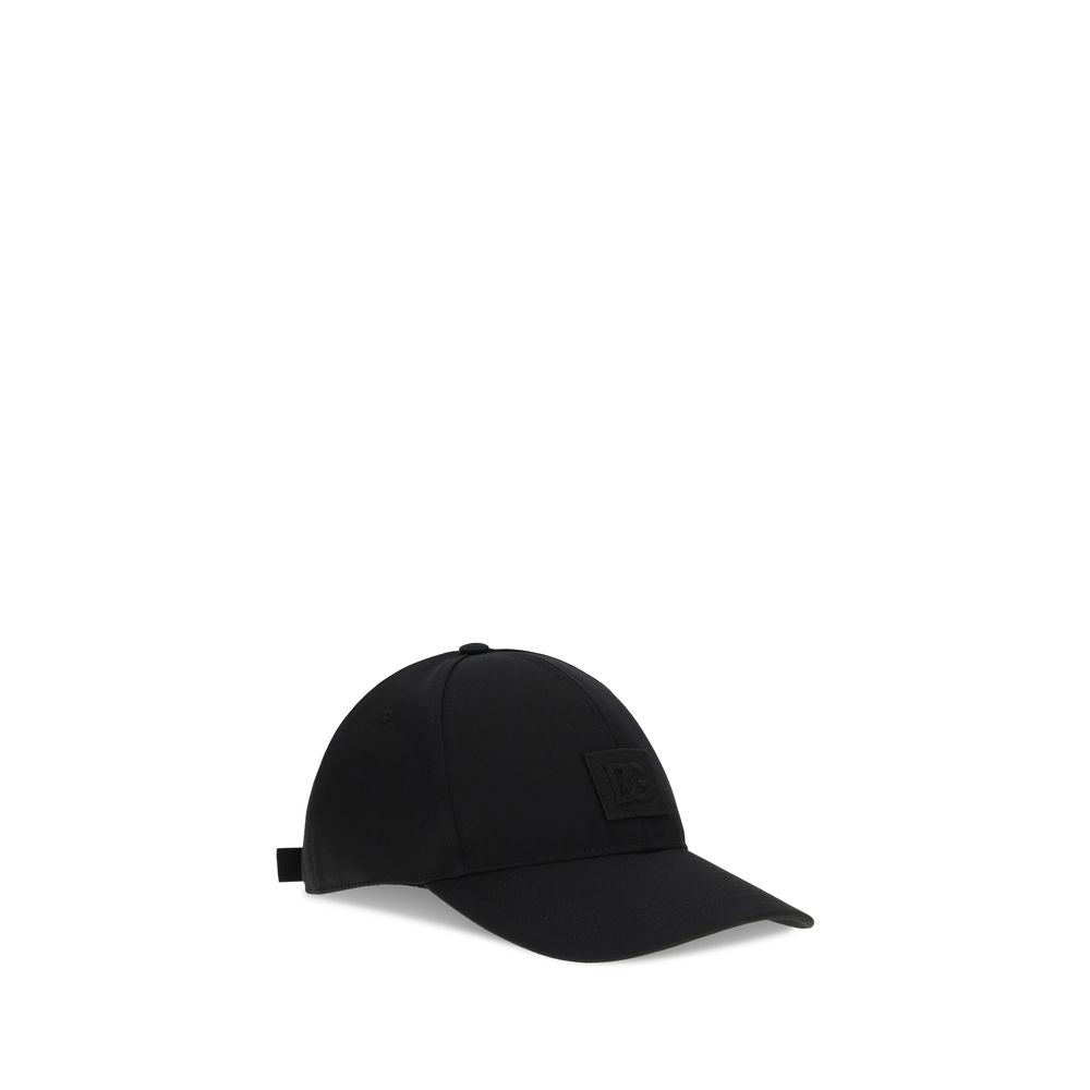 Casquette en coton noir Dolce & Gabbana