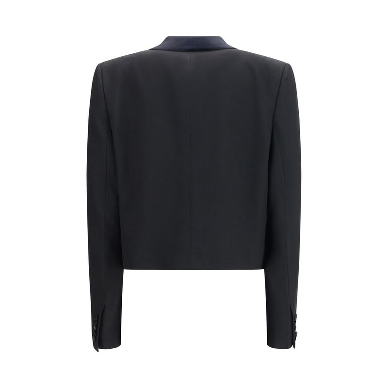 Tom Ford Black Wool Full-Length Jacket for Women