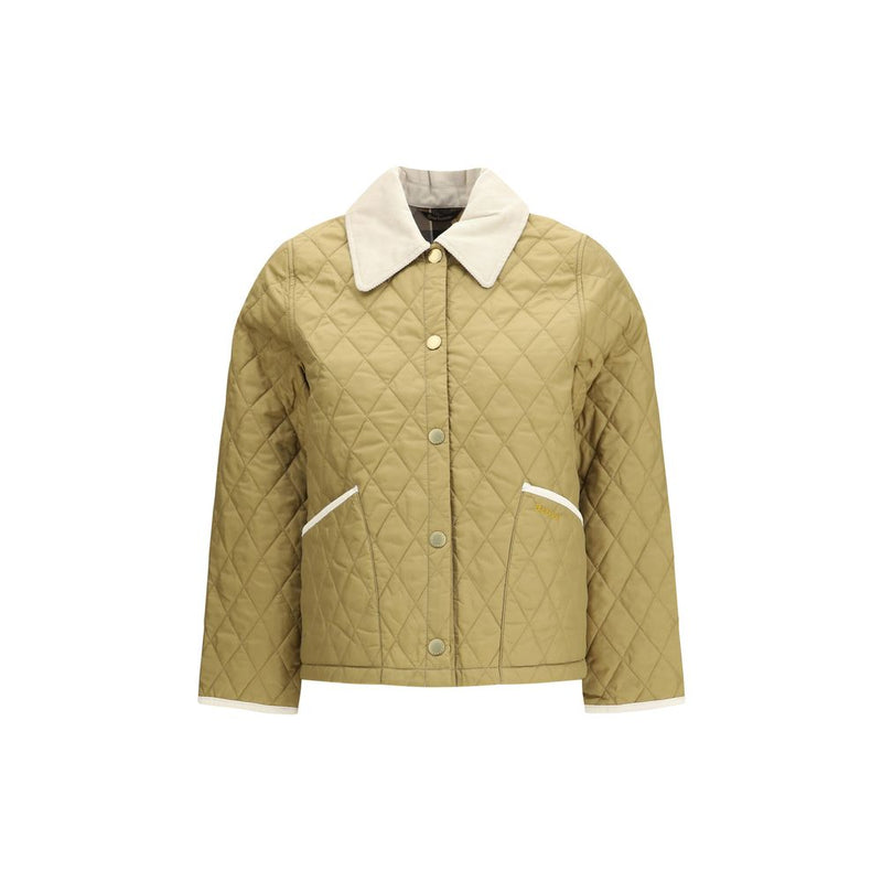 Barbour Liddesdale Cropped Icons Beige Quilted Jacket