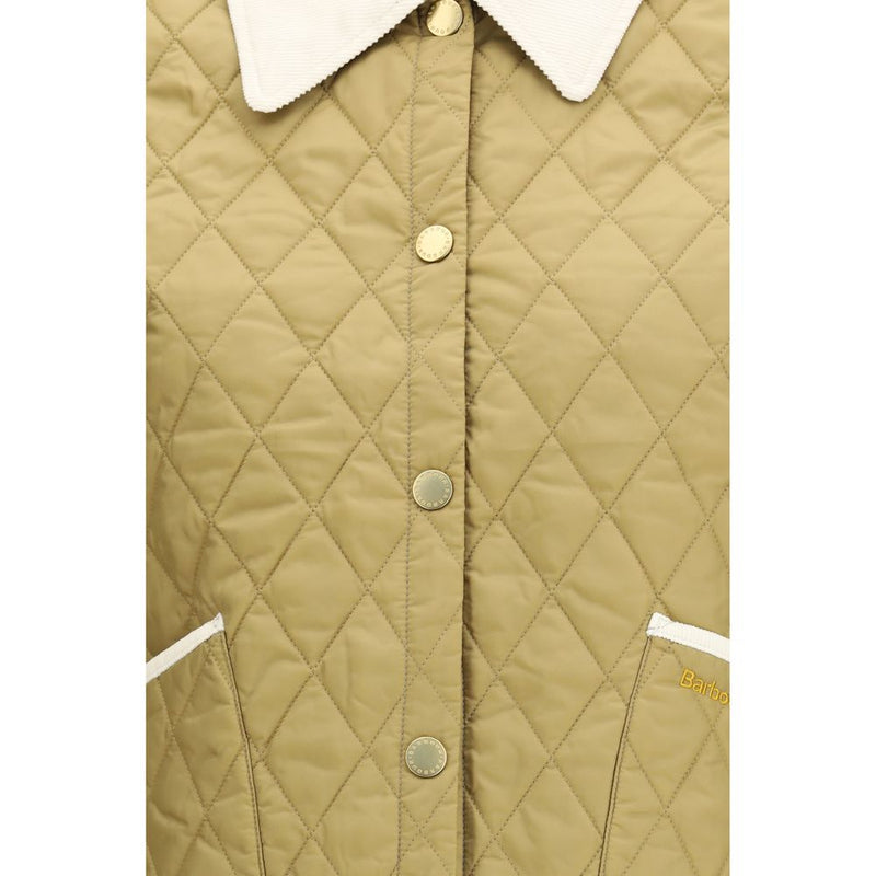Barbour Liddesdale Cropped Icons Beige Quilted Jacket