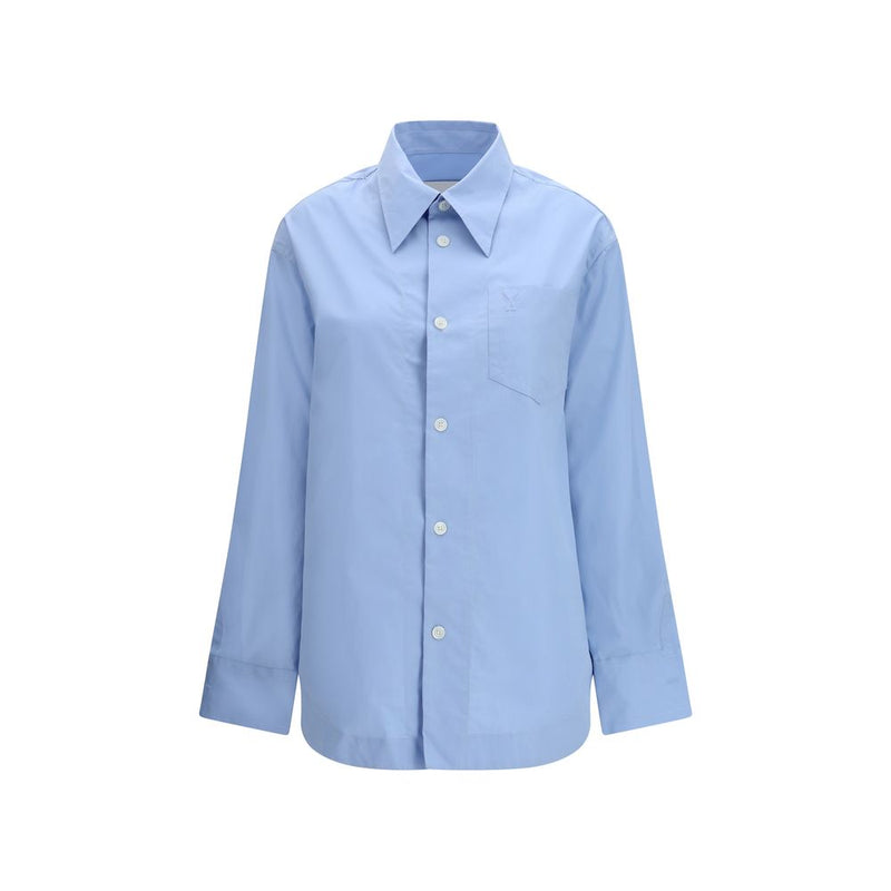Chemise habillée en coton bleu Ami Paris