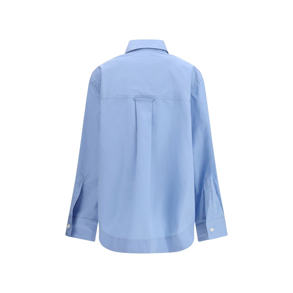 Chemise habillée en coton bleu Ami Paris