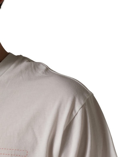 Dolce & Gabbana Wit T-shirt met Ronde Hals en Grafische Print van Katoen