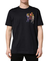T-shirt col rond homme Dolce & Gabbana noir avec écusson #DGFAMILY