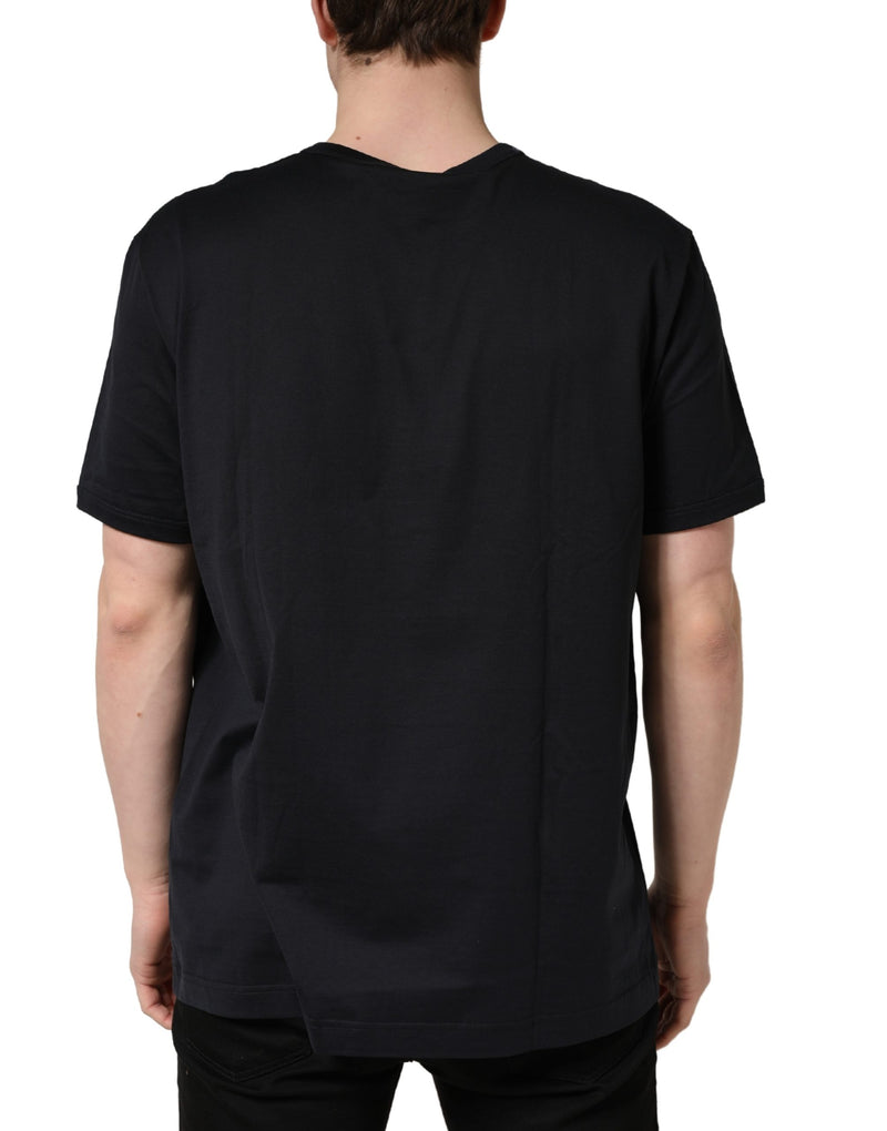 T-shirt col rond homme Dolce & Gabbana noir avec écusson #DGFAMILY