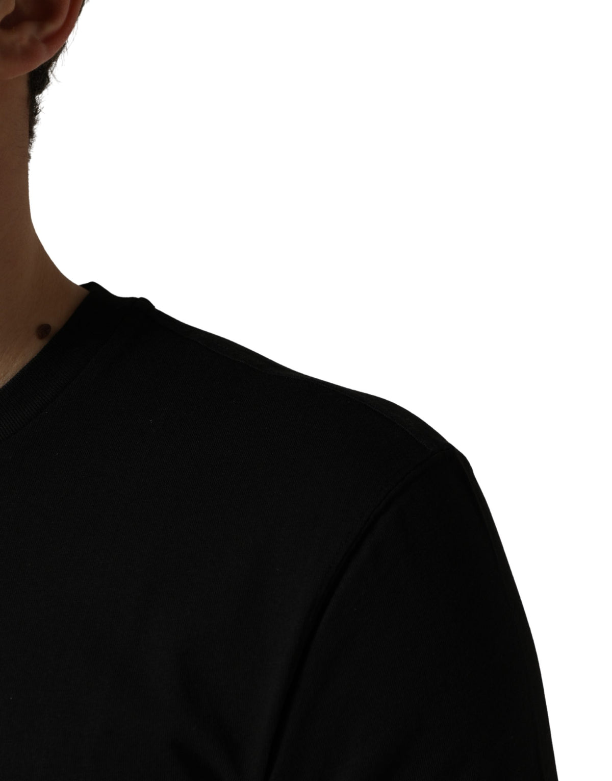 T-shirt col rond Dolce & Gabbana en coton noir DG London pour homme