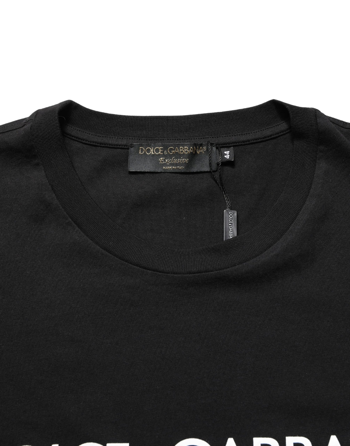 T-shirt col rond Dolce & Gabbana en coton noir DG London pour homme