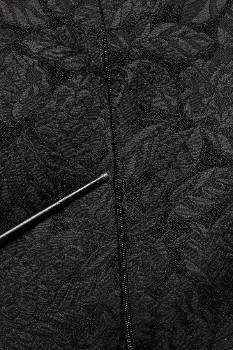 Dolce & Gabbana Black Floral Brocade Sheath Knee Length Dress